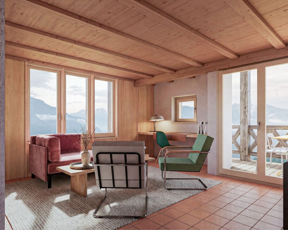 {"geometryOverride":20,"materialOverride":100,"promptStrength":54,"isInterior":true,"isTurboNature":false,"isAtmospheric":false,"isArielView":false,"isCinematic":false,"isFilm":false,"seed":-1,"userPrompt":"innenraumbild, verändere das materialkonzept nicht aber verbessere die Materialien, dass so fotorealistisch sind. die stimmung soll hell und Wohnlich sein, Teppich am Boden oberfläche verbessern, ergänze mit wenigen Einrichtungsgegenständen ohne pflanzen, Personen oder decken","userNegativePrompt":"","renderEngineVersion":"Version 7","temperature":100}